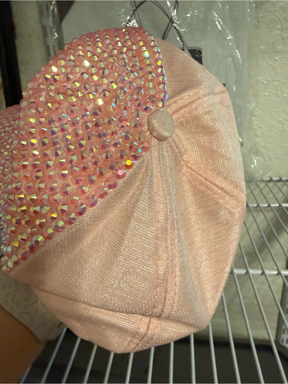 Pink Rhinestone Embellished Cap NEW - Picture 2 of 5